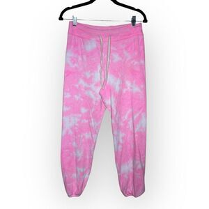 Sundry Pink White Tie Dye Drawstring Sweatpants joggers Size Medium